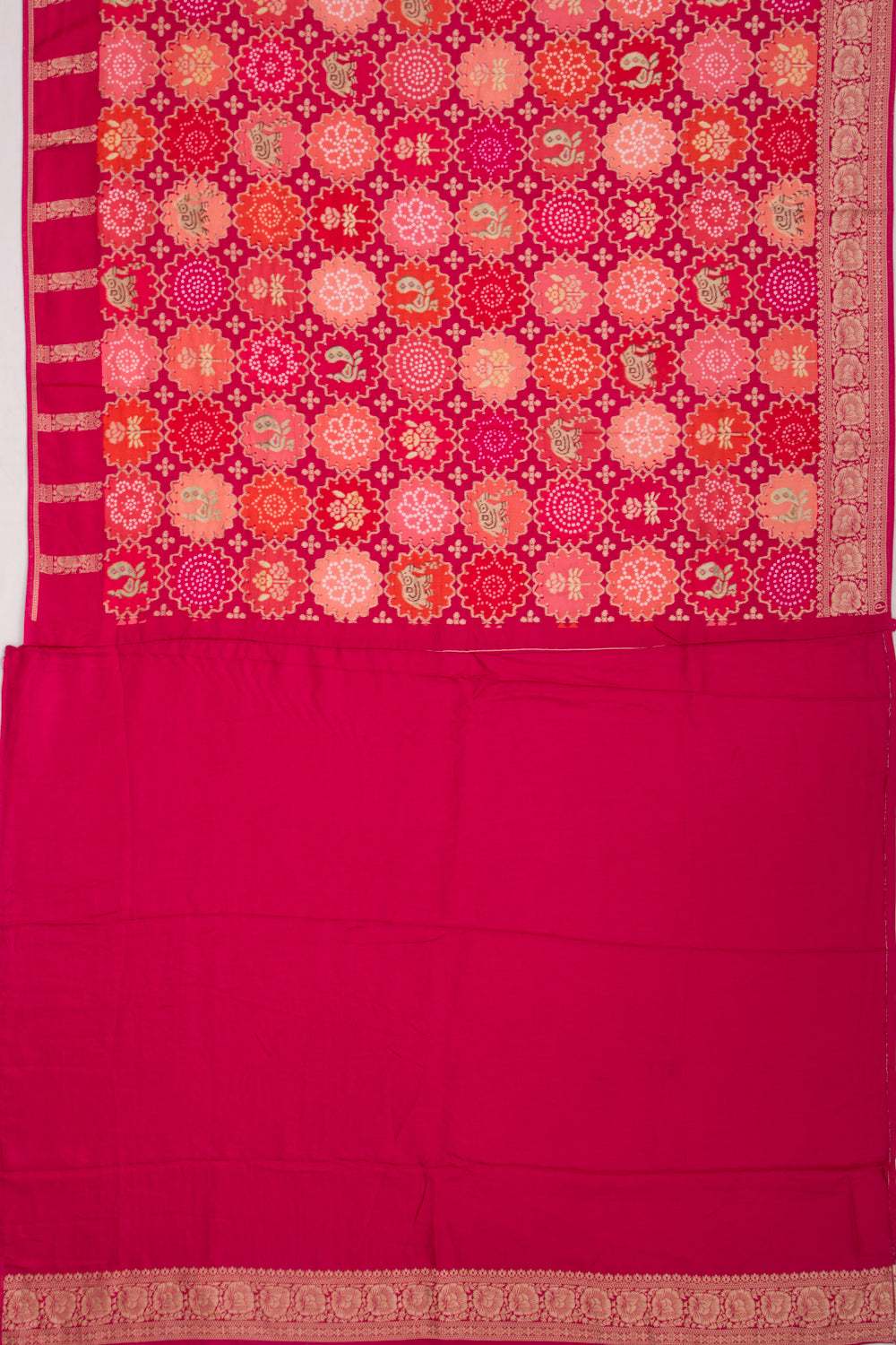 Goli Silk Brocade Multicolour Saree
