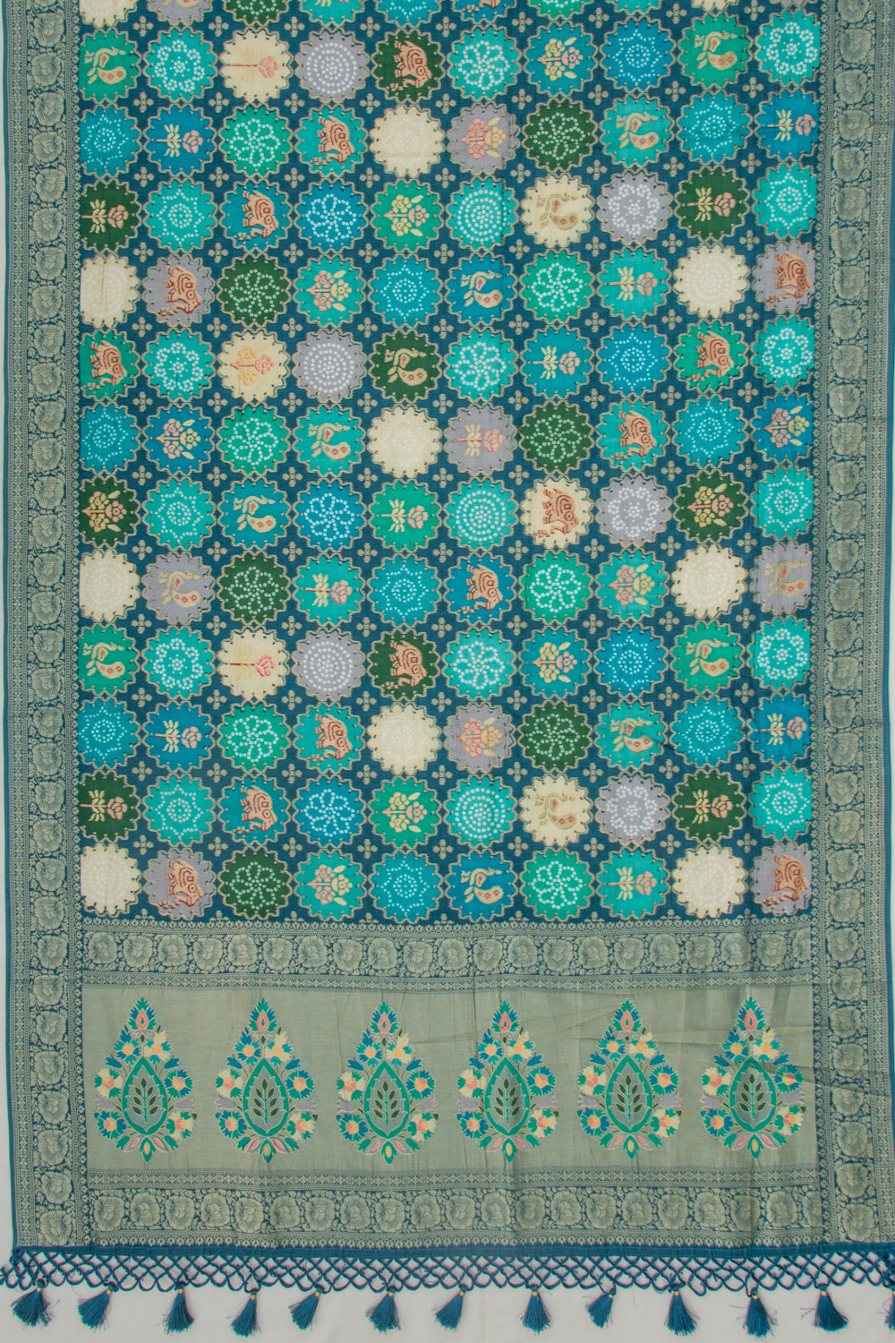 Goli Silk Brocade Blue Saree