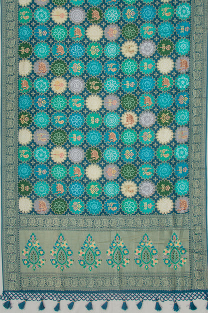 Goli Silk Brocade Blue Saree