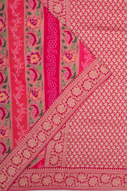 Goli Silk Brocade Pink Saree