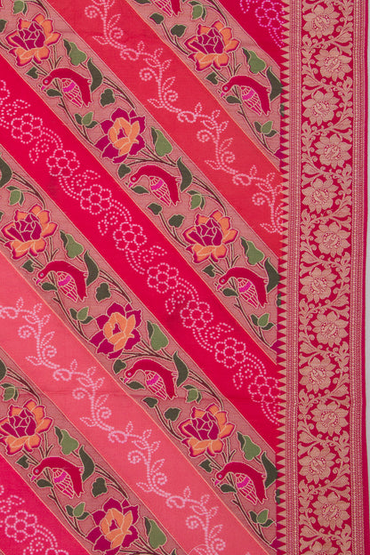 Goli Silk Brocade Pink Saree