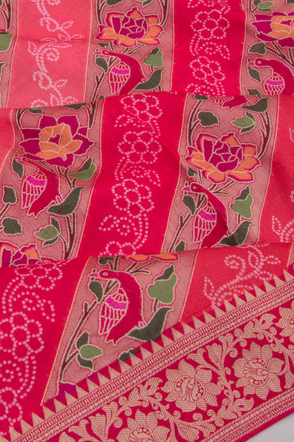 Goli Silk Brocade Pink Saree