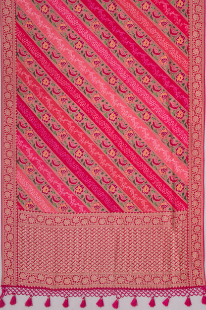 Goli Silk Brocade Pink Saree