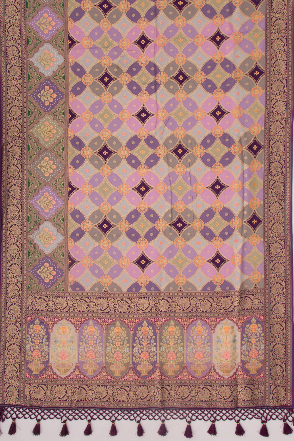 Goli Silk Brocade Multicolour Saree