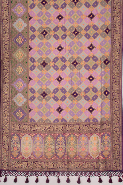 Goli Silk Brocade Multicolour Saree