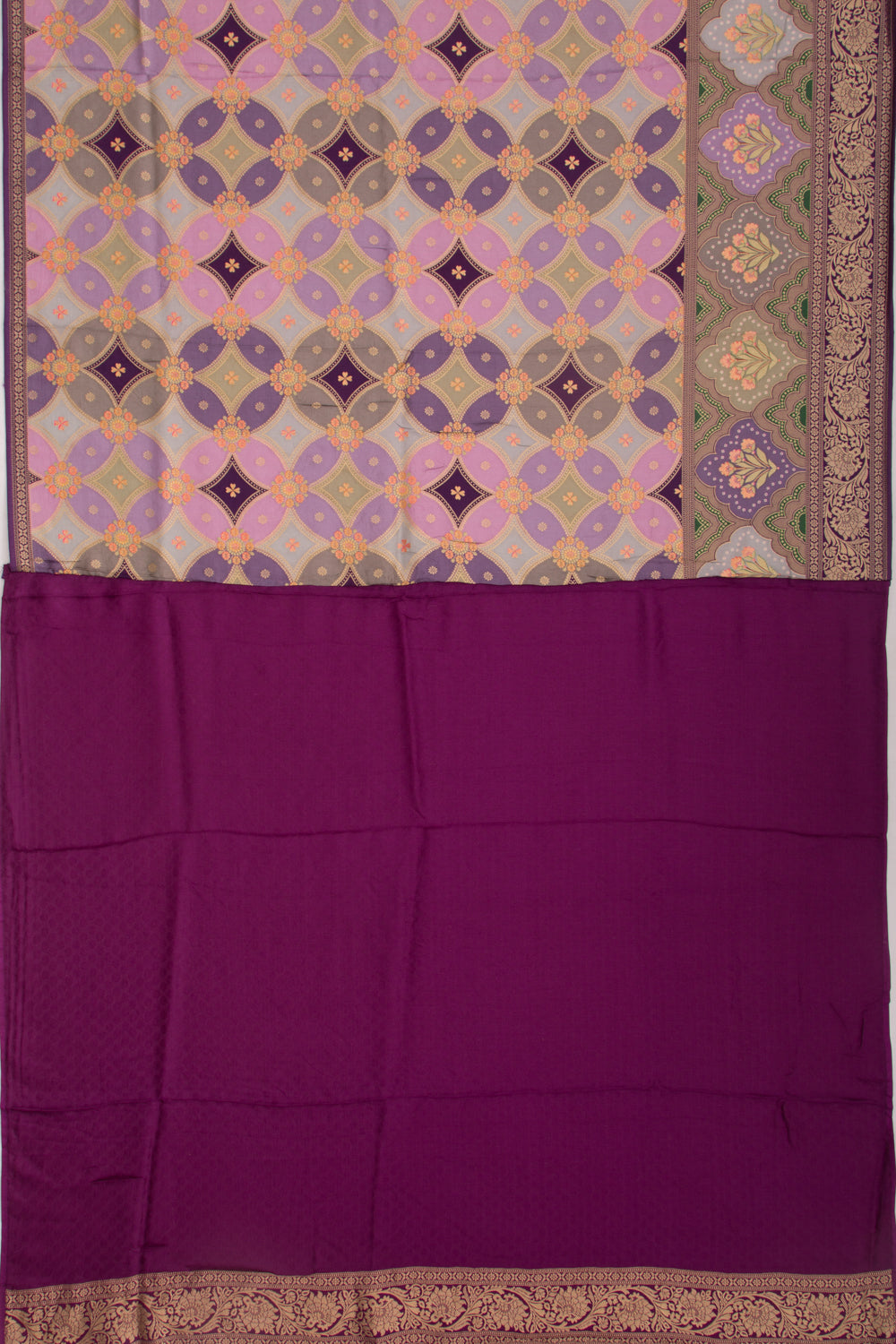 Goli Silk Brocade Multicolour Saree
