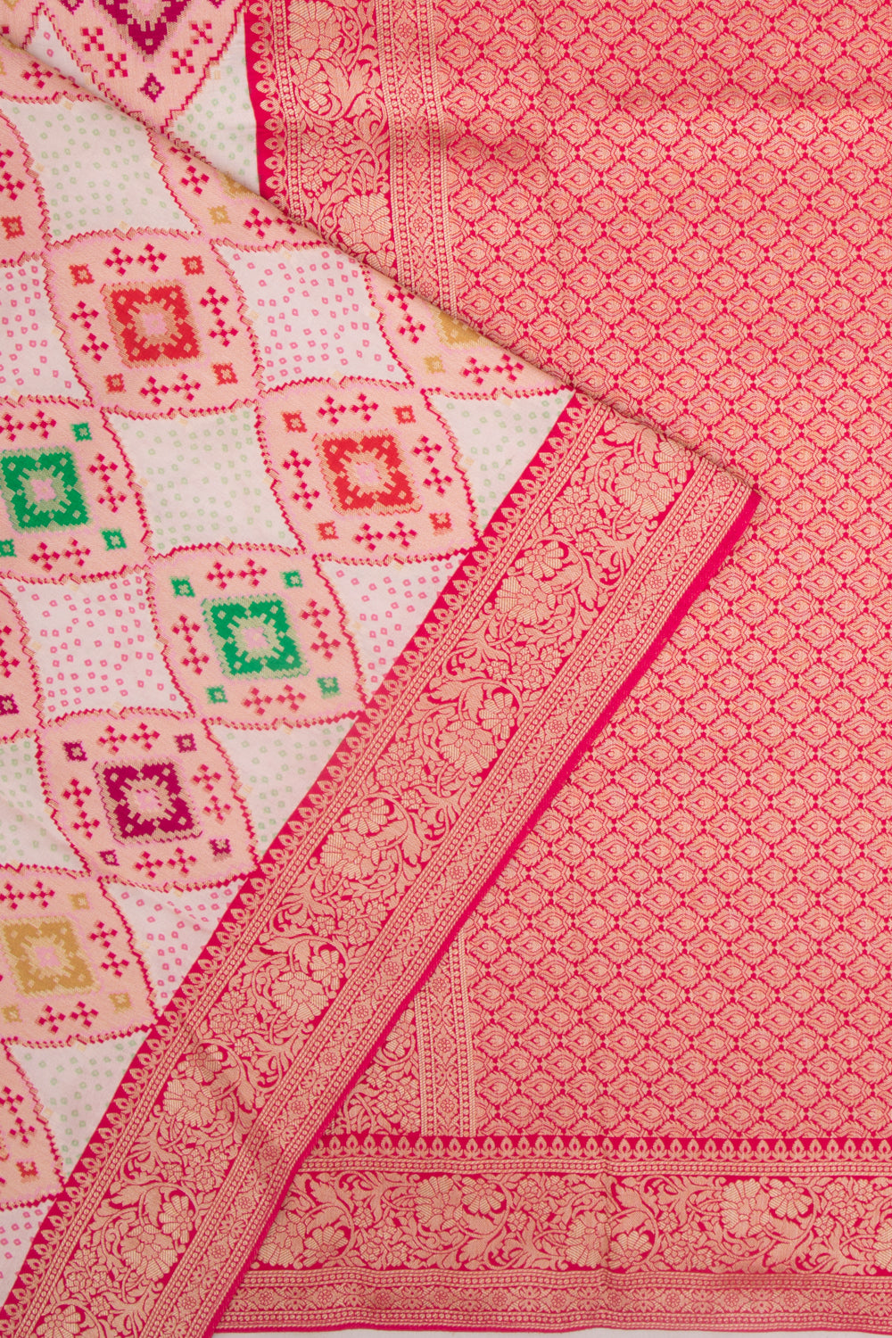 Goli Silk Brocade Pastel Pink Saree