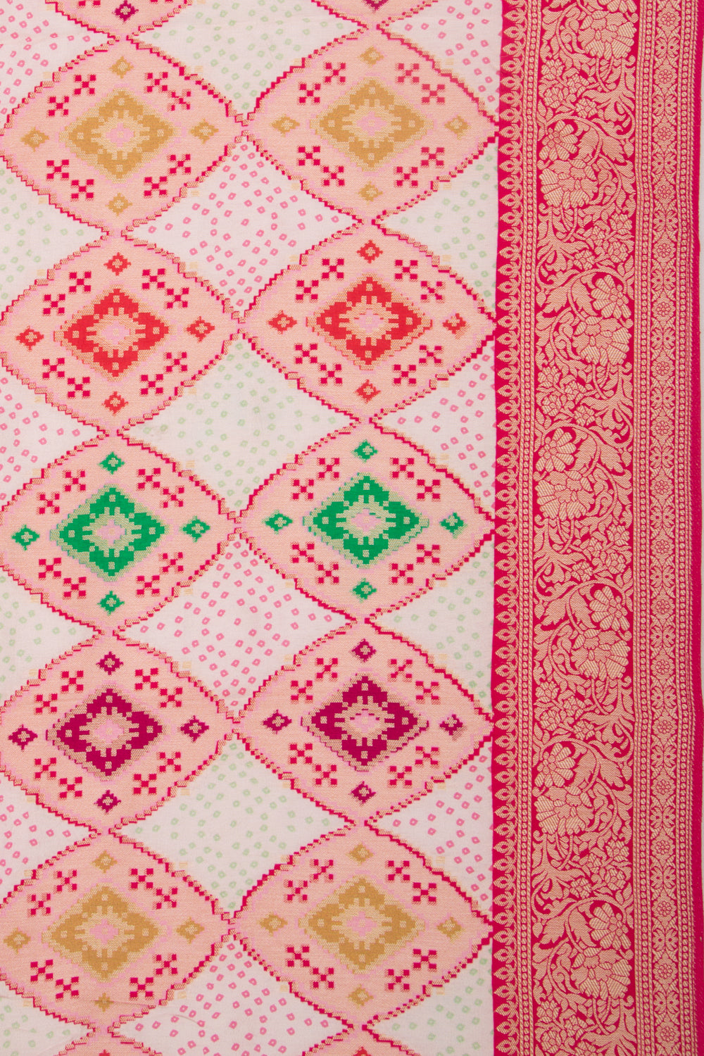 Goli Silk Brocade Pastel Pink Saree