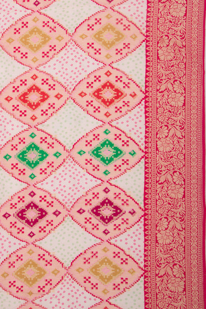 Goli Silk Brocade Pastel Pink Saree