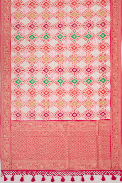 Goli Silk Brocade Pastel Pink Saree