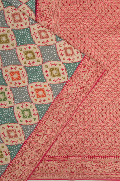 Goli Silk Brocade Multicolour Saree
