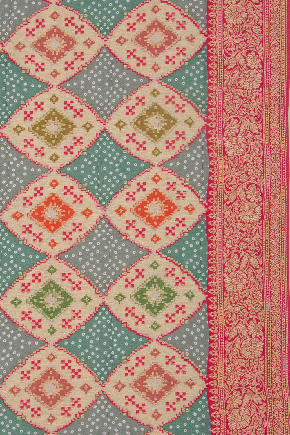 Goli Silk Brocade Multicolour Saree