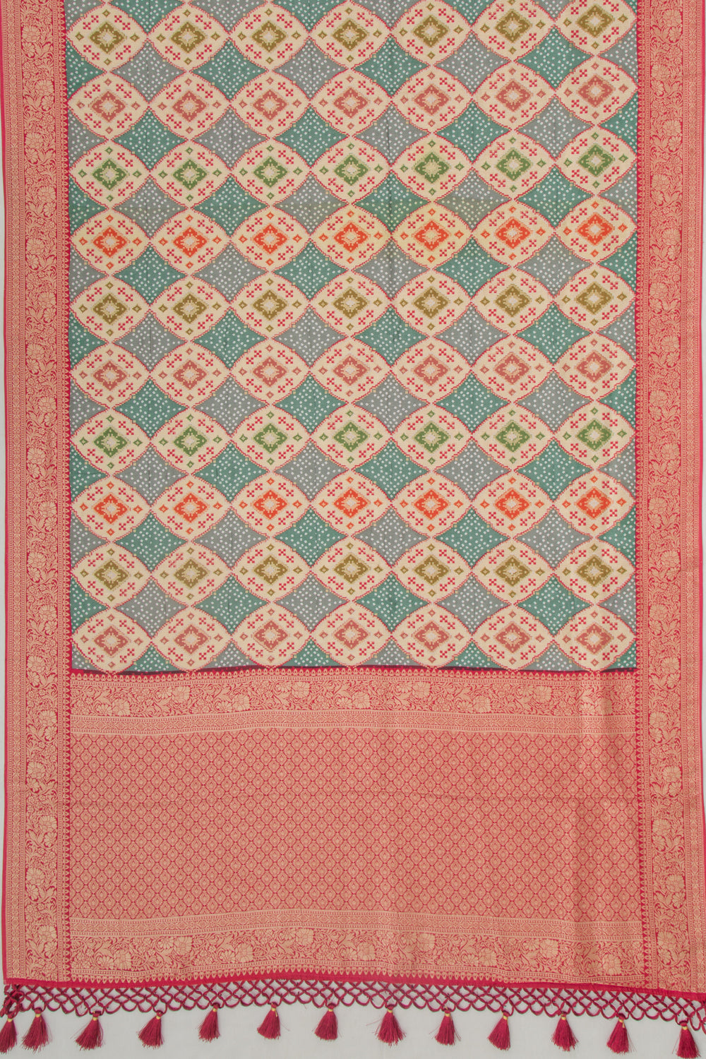 Goli Silk Brocade Multicolour Saree