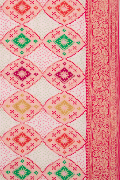 Goli Silk Brocade Pastel Pink Saree