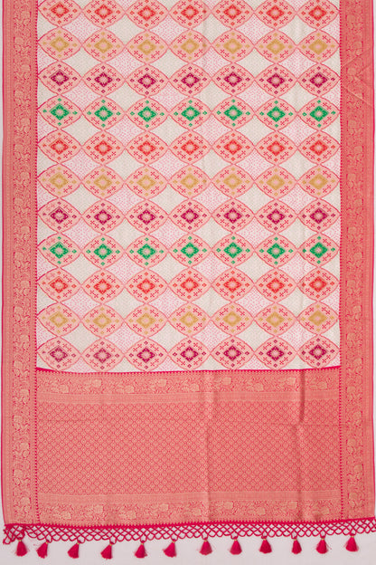 Goli Silk Brocade Pastel Pink Saree
