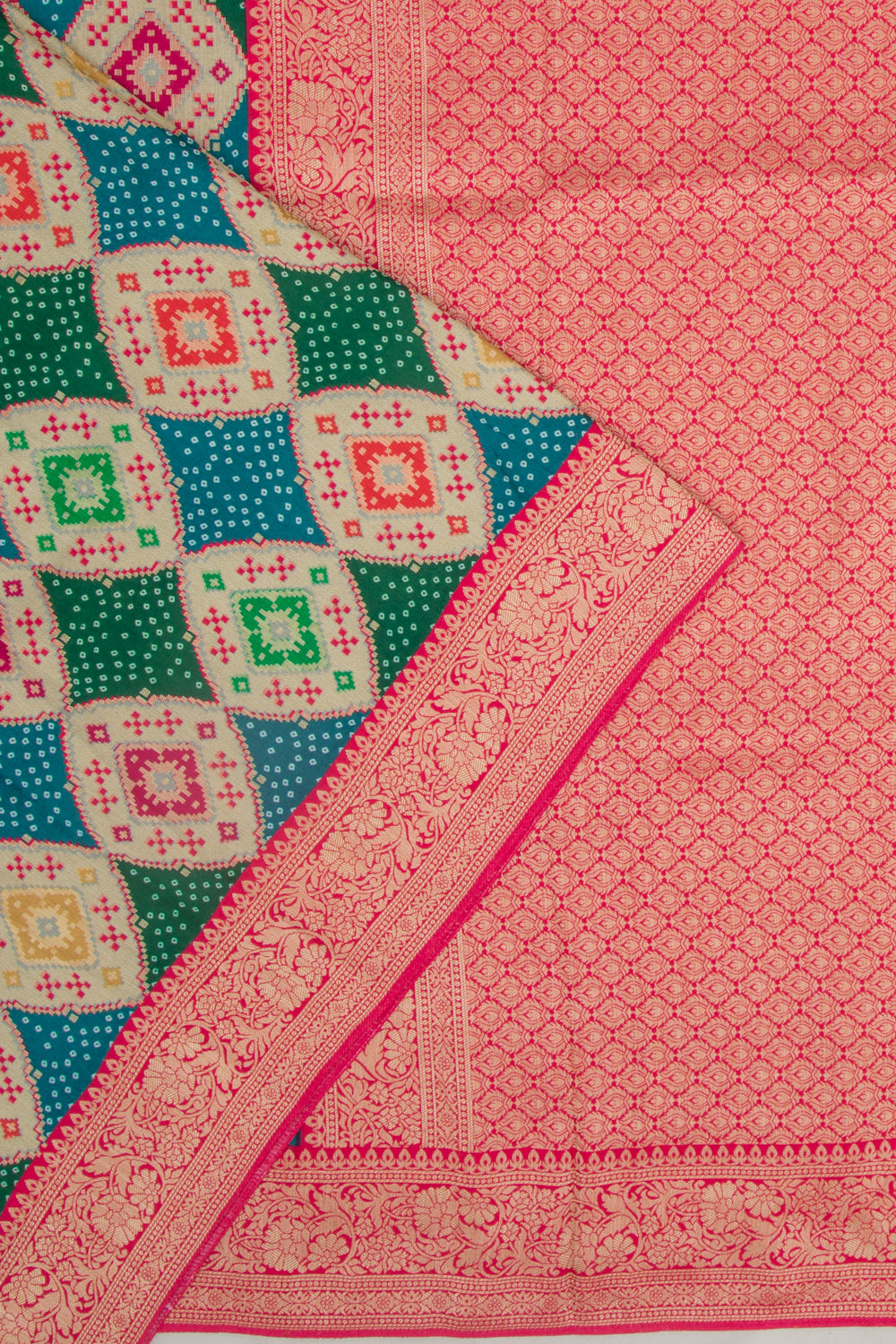 Goli Silk Brocade Multicolour Saree