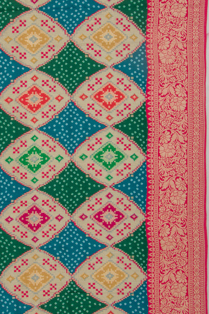 Goli Silk Brocade Multicolour Saree