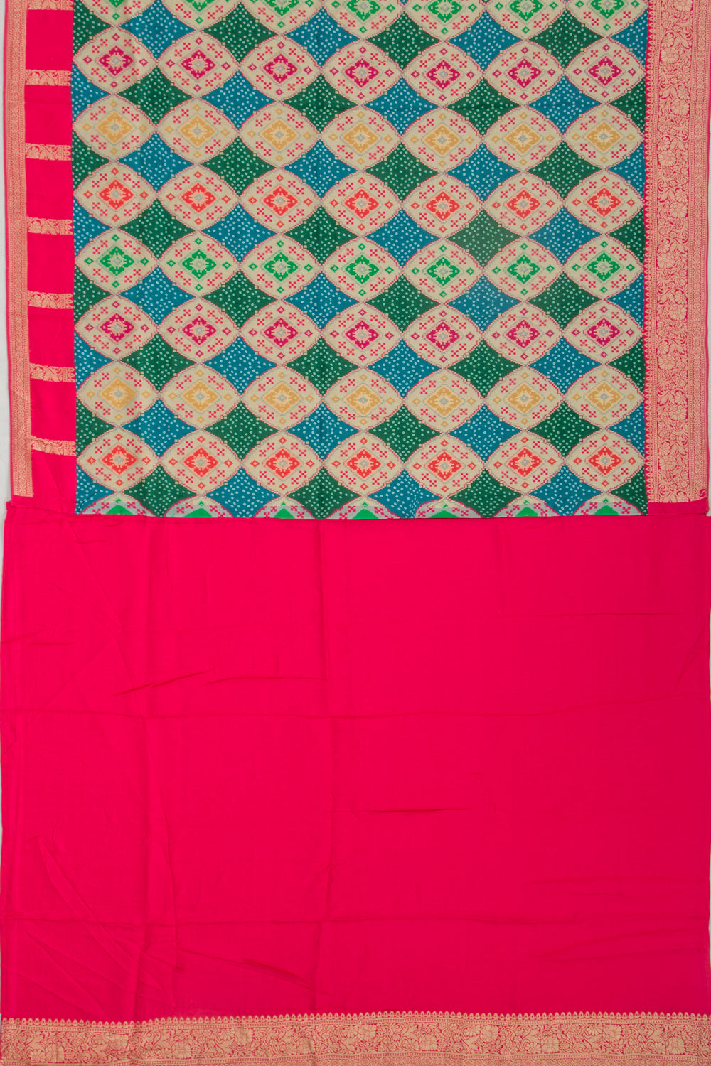 Goli Silk Brocade Multicolour Saree