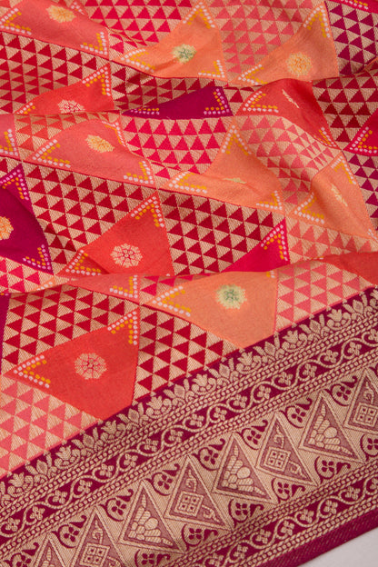 Goli Silk Brocade Multicolour Saree