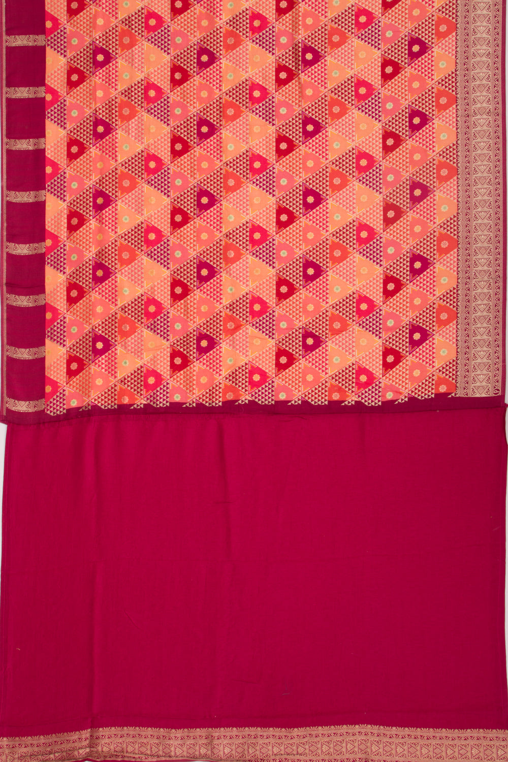 Goli Silk Brocade Multicolour Saree
