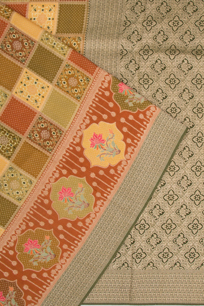 Goli Silk Brocade Multicolour Saree