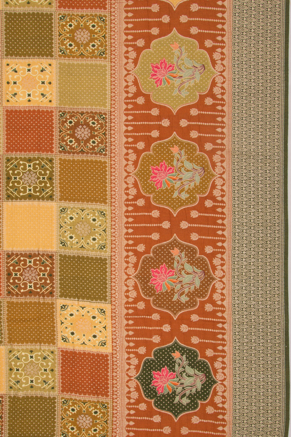 Goli Silk Brocade Multicolour Saree