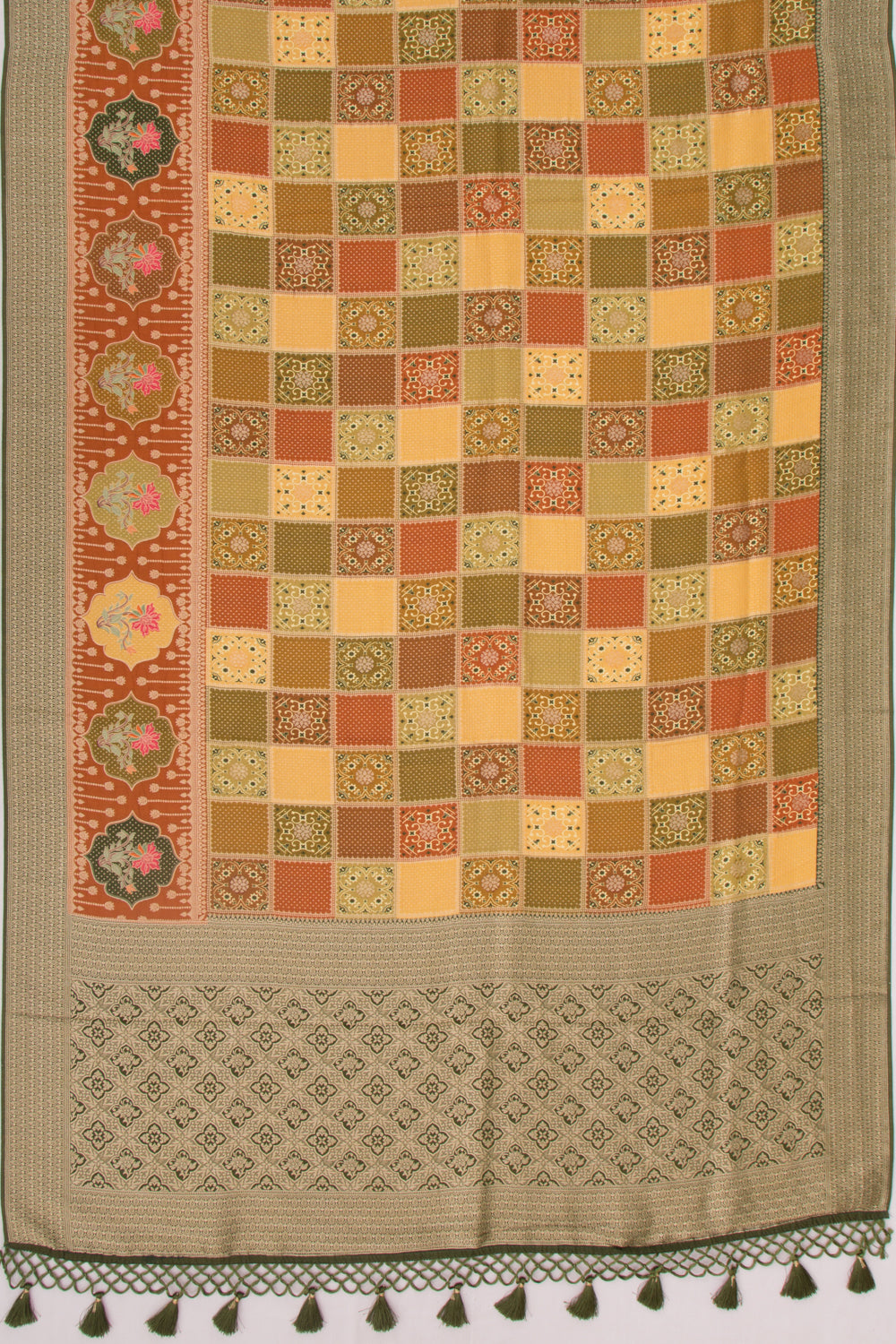 Goli Silk Brocade Multicolour Saree