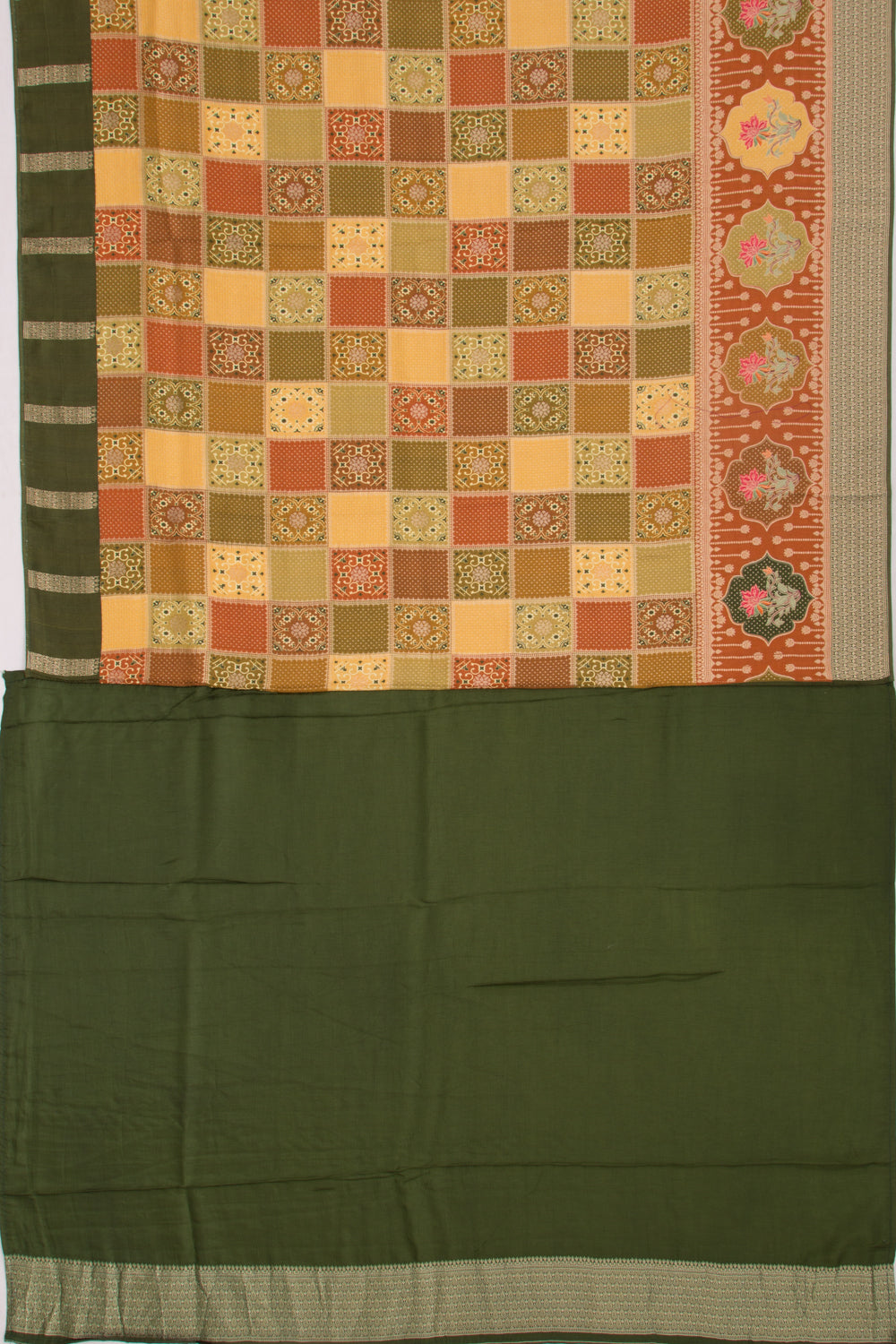 Goli Silk Brocade Multicolour Saree