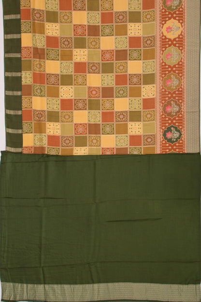 Goli Silk Brocade Multicolour Saree