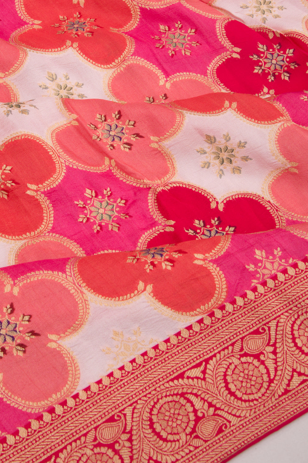 Goli Silk Brocade Multicolour Saree