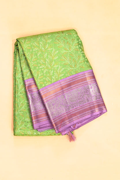 Kanchipuram Silk Brocade Green Saree