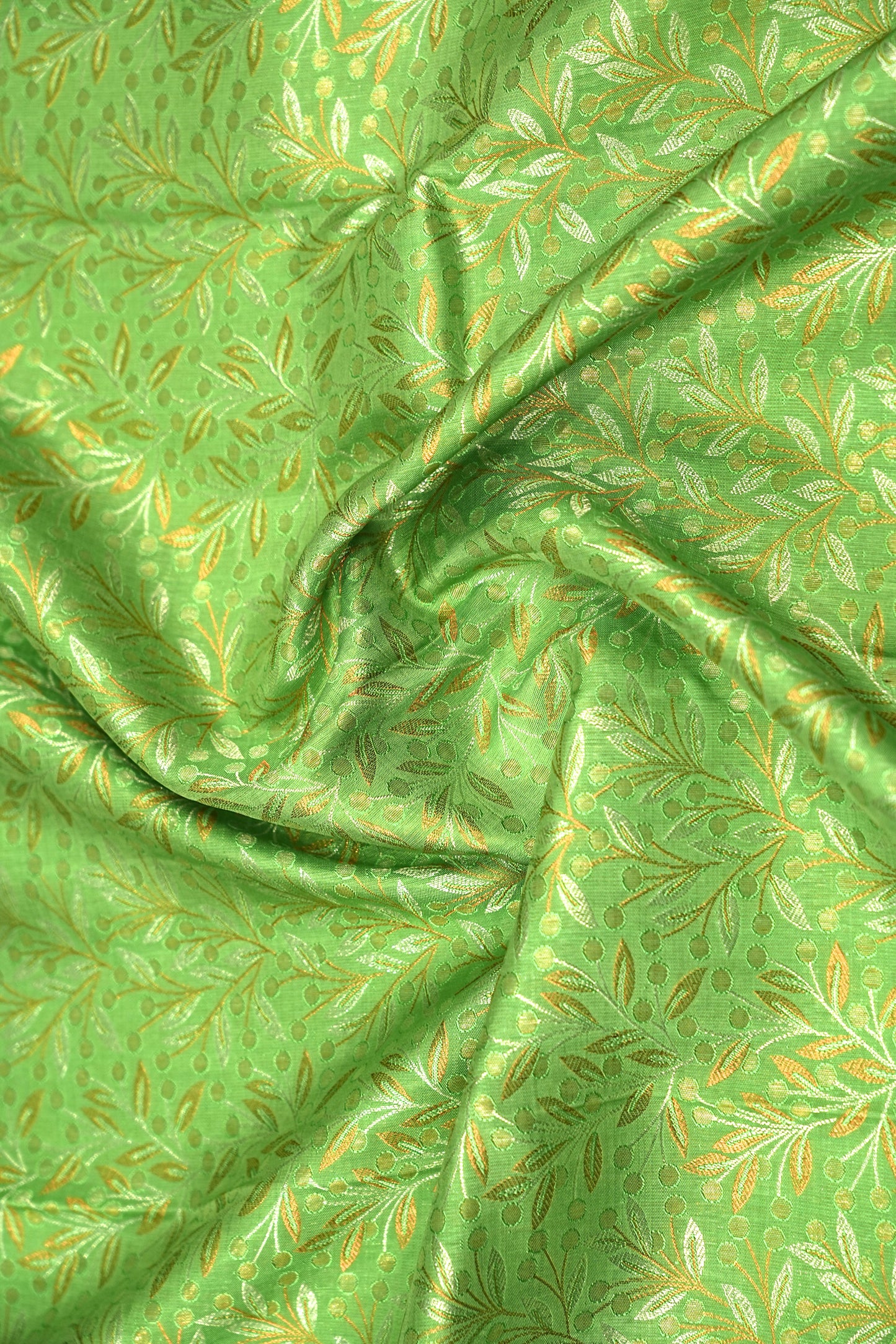 Kanchipuram Silk Brocade Green Saree