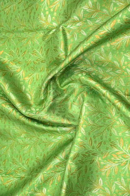 Kanchipuram Silk Brocade Green Saree