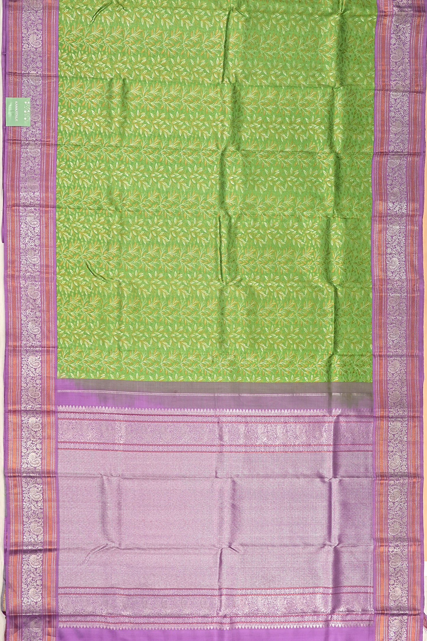 Kanchipuram Silk Brocade Green Saree