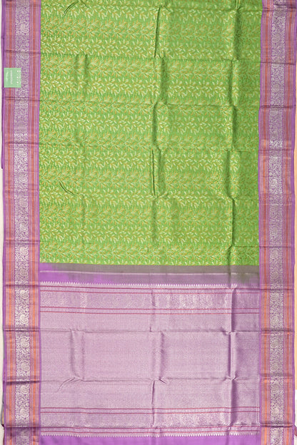 Kanchipuram Silk Brocade Green Saree