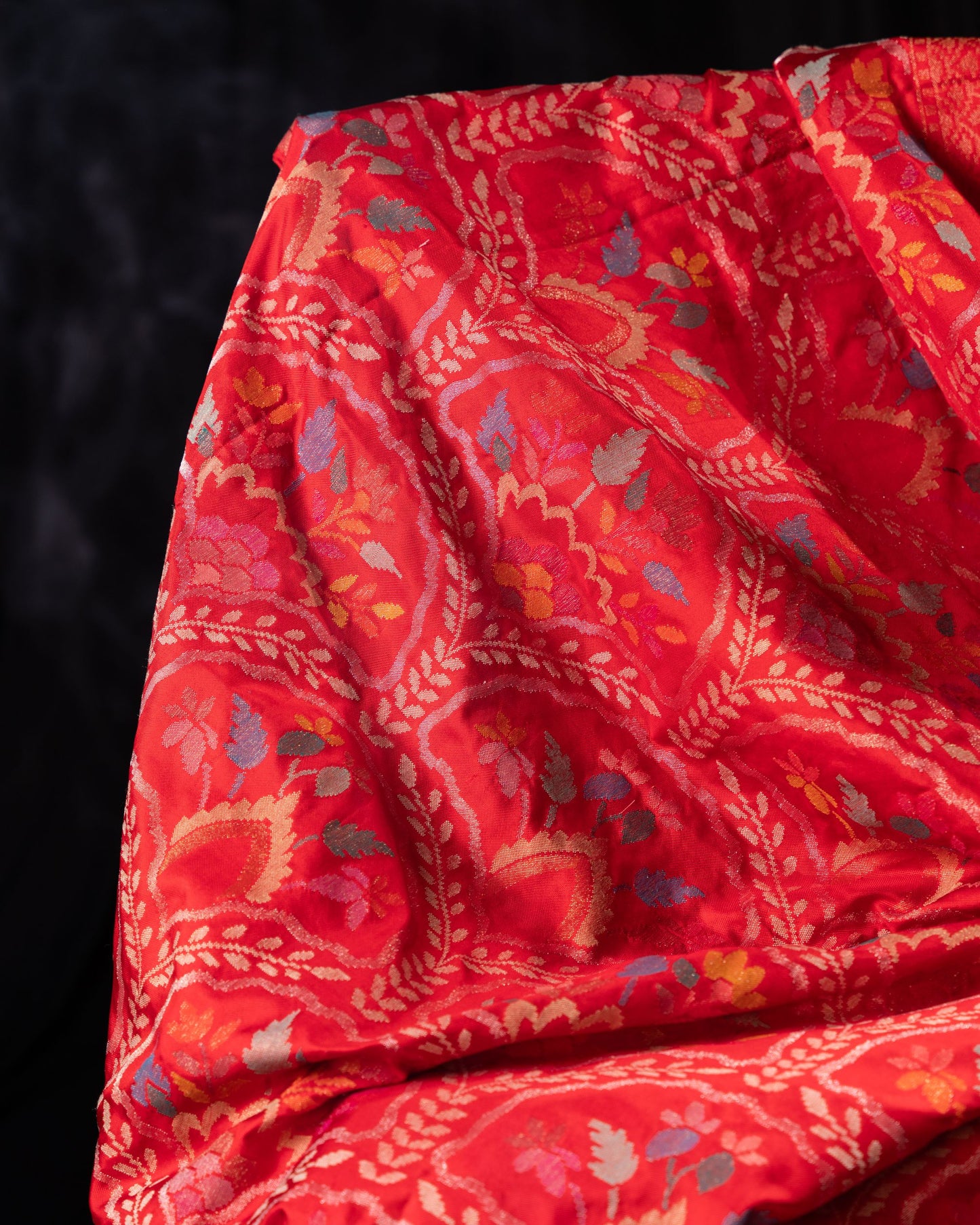 Banarasi Silk Jamdani Red Saree