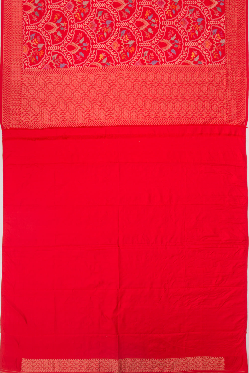 Banarasi Silk Jamdani Red Saree
