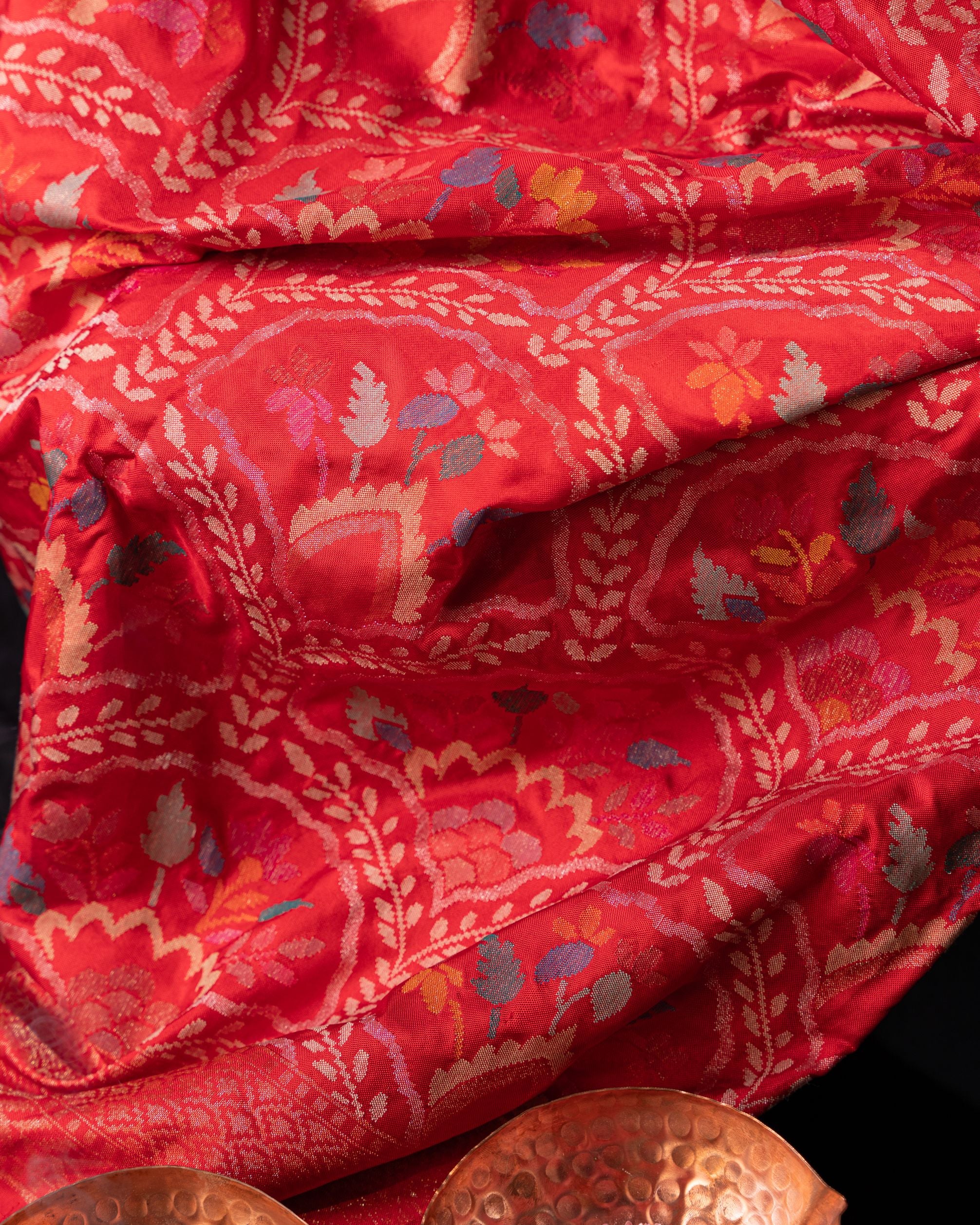 Banarasi Silk Jamdani Red Saree