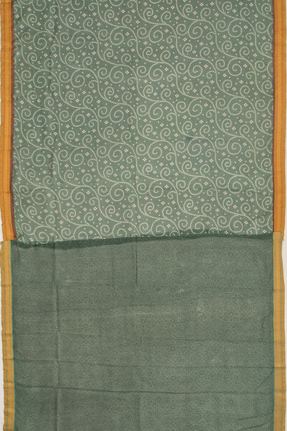 Chanderi Soft Silk Printed Green Saree