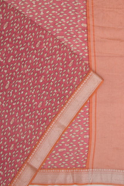 Chanderi Soft Silk Printed Purple Saree