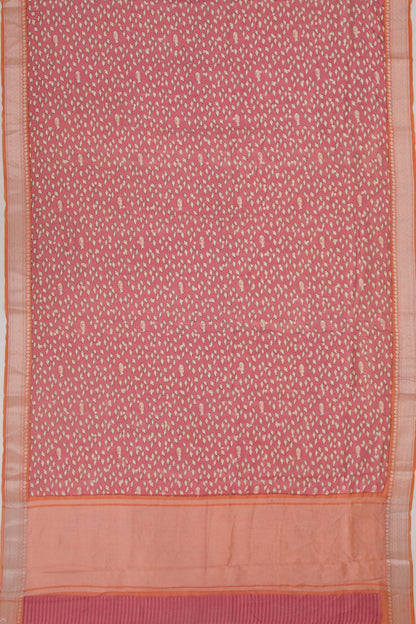 Chanderi Soft Silk Printed Purple Saree