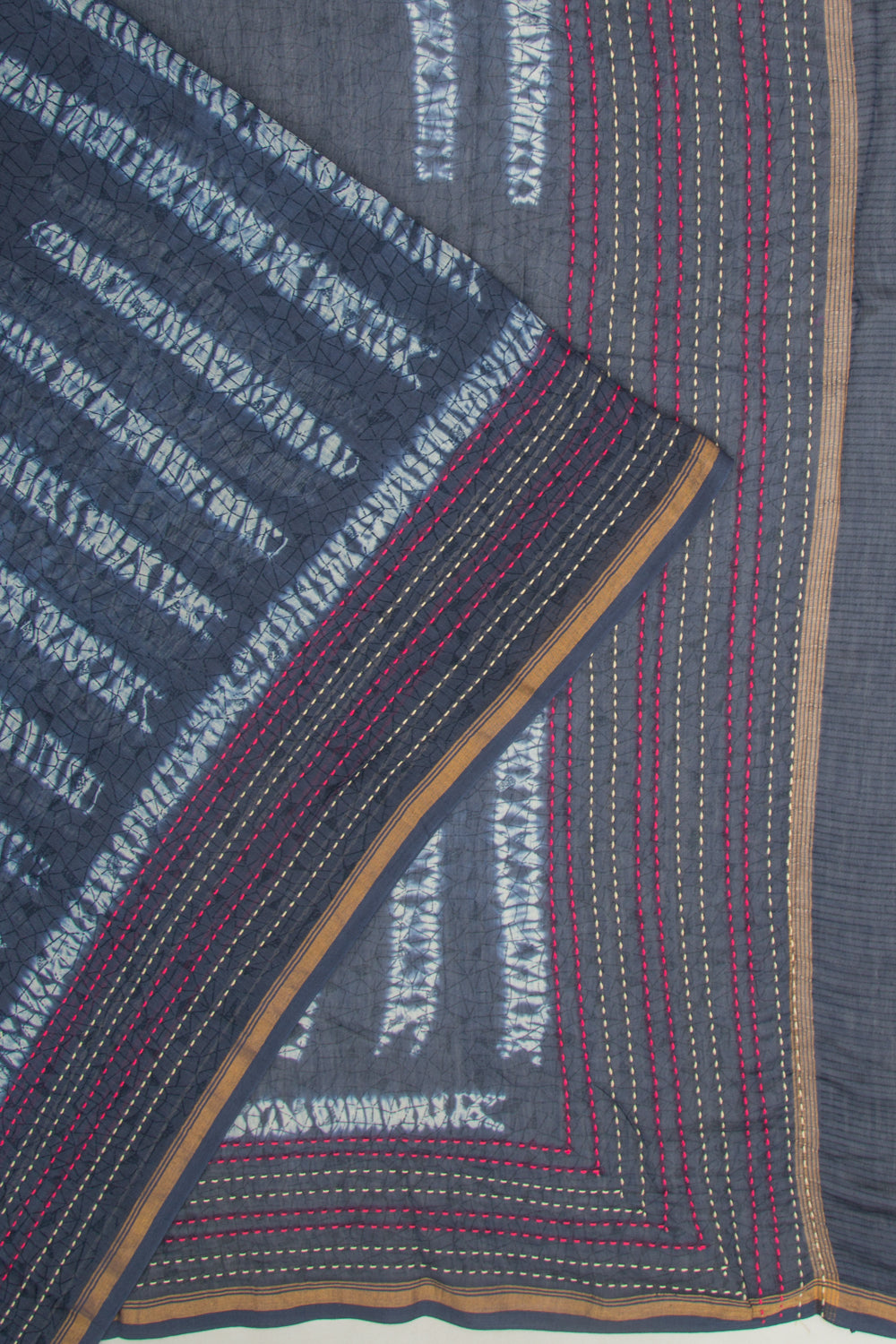 Chanderi Soft Silk Printed Blue Saree