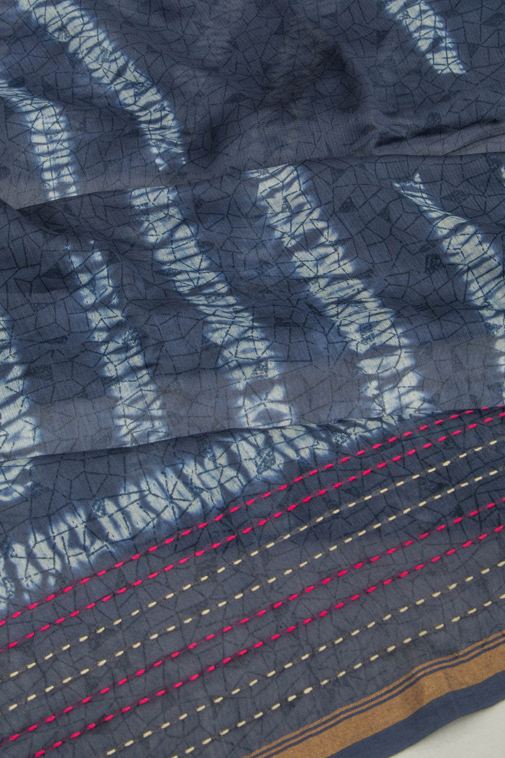 Chanderi Soft Silk Printed Blue Saree