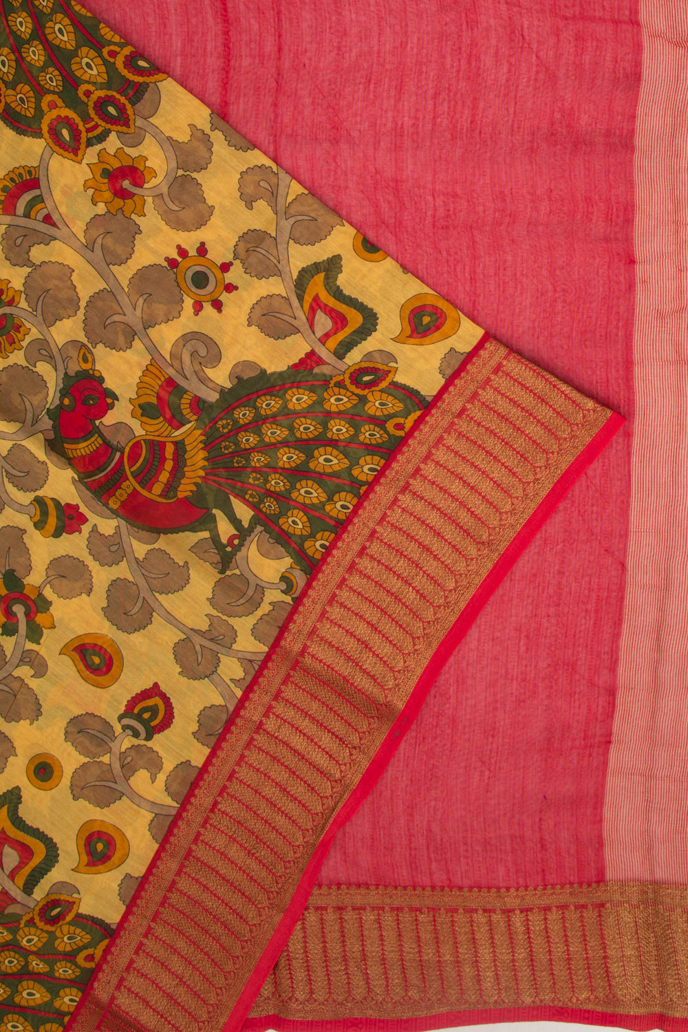 Chanderi Soft Silk Pichwai Printed Black Saree