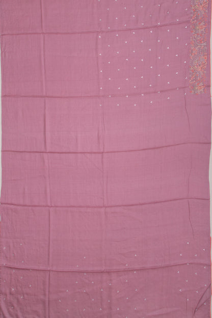 Tussar Embroidery Butta Lilac Saree