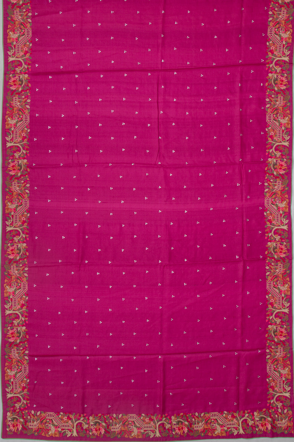 Tussar Butta Pink Saree