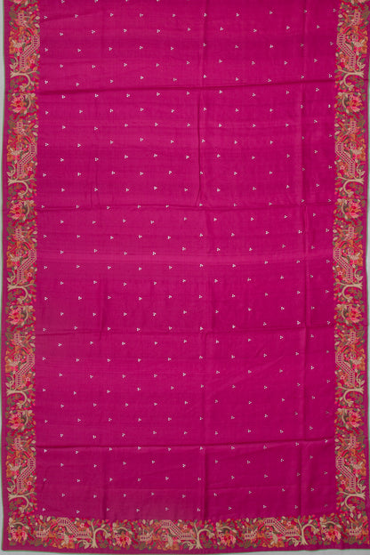 Tussar Butta Pink Saree