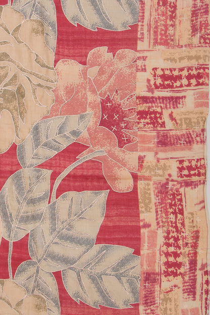 Tussar Printed And Embroidery Maroon Saree