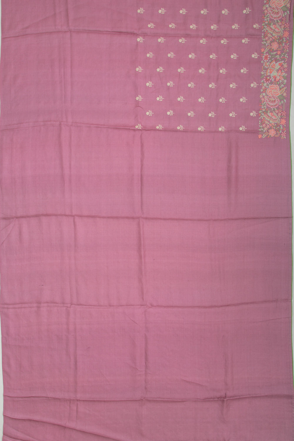 Tussar Floral Embroidery Butta Lavender Saree