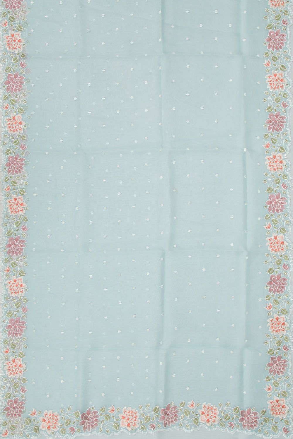 Organza Embroidery Butta Pastel Pastel Blue Saree